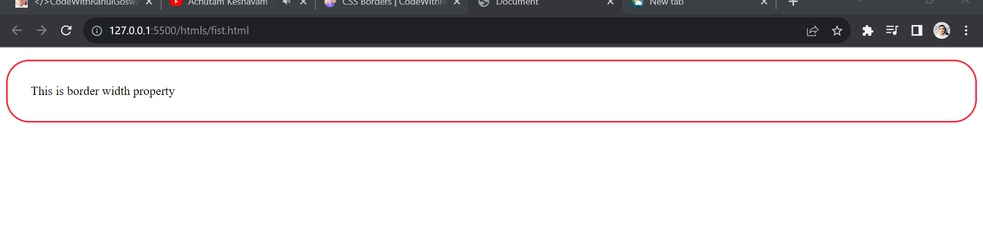 border Radius property